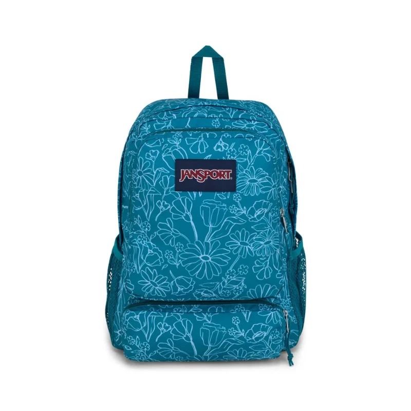 Mochila Jansport Doubleton Delightful Daisies Green
