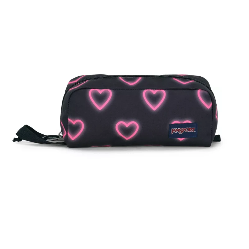 Lapicero Jansport Perfect Pouch Happy Hearts Black