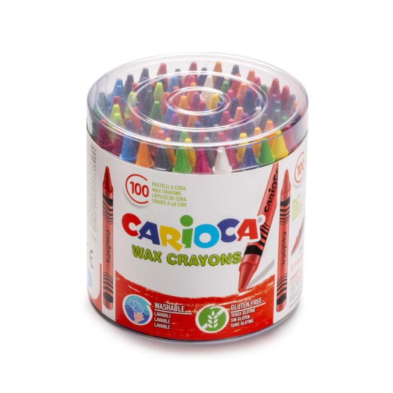 Crayon 100 Colores Bote Lavable Carioca
