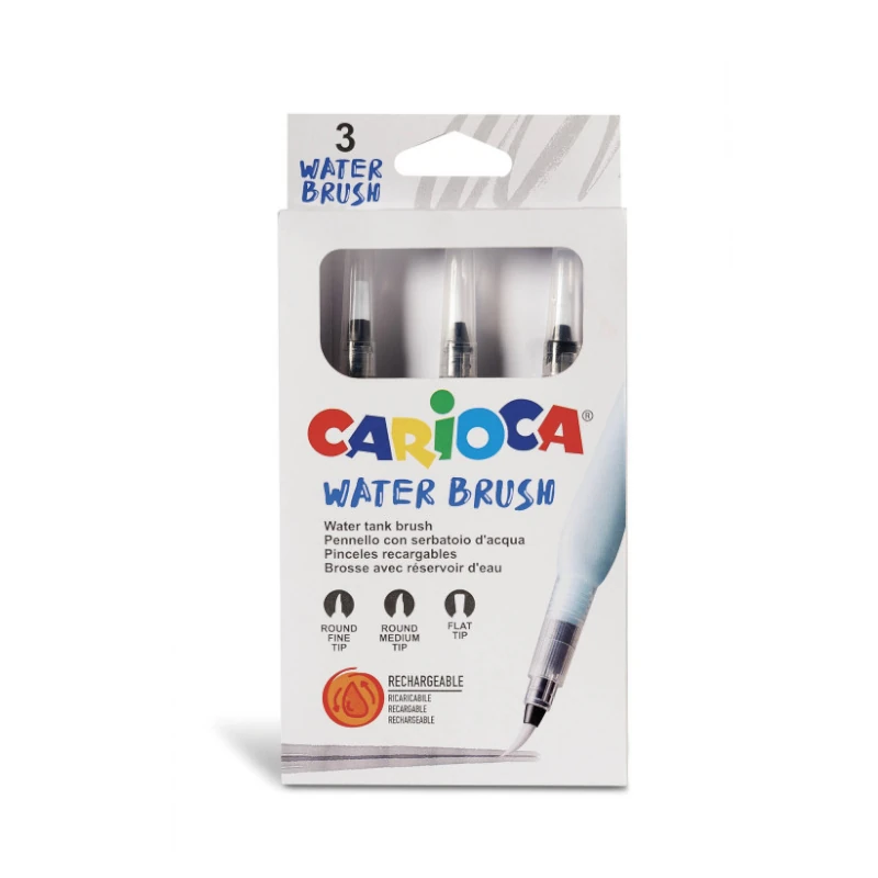 Pincel De Agua Recargable Carioca Paquete 3