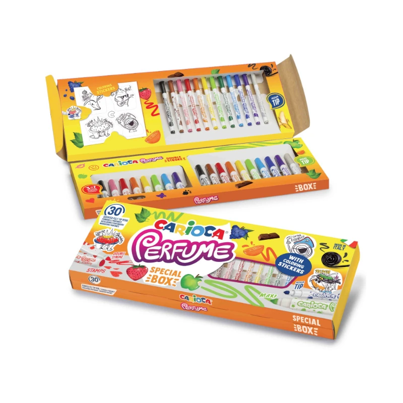 Marcador Escolar Paquete 30 + Stickers Carioca Perfume