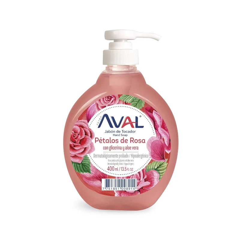 Jabon Liquido Aval Rosas 400ml