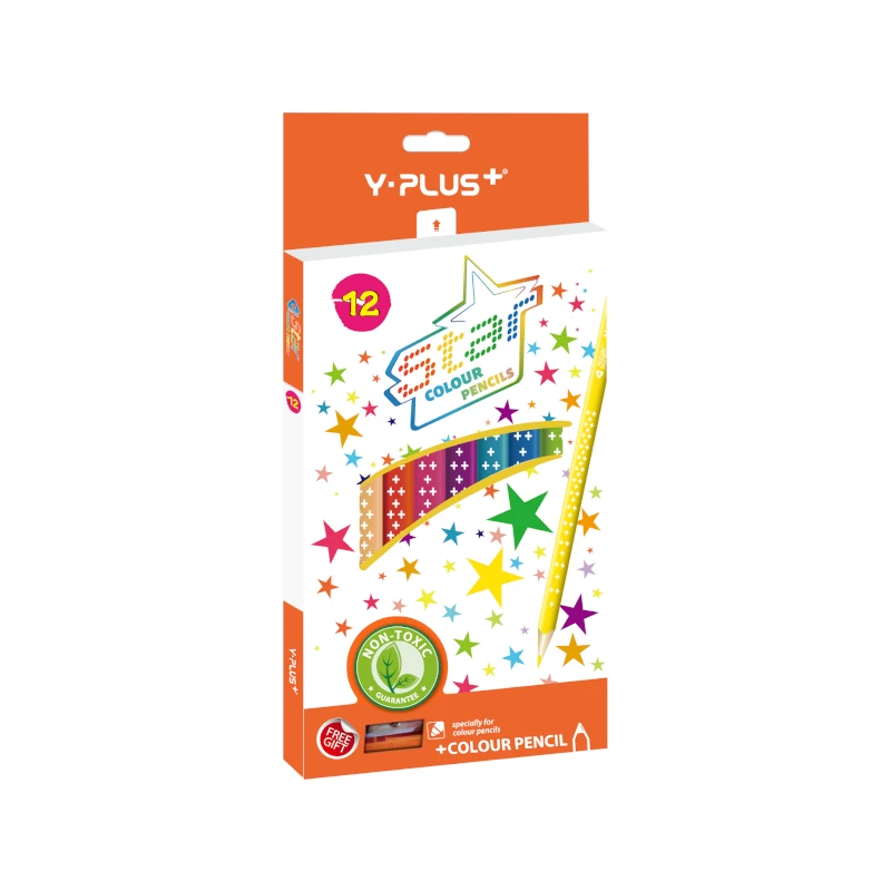 Lapiz Color Largo 12 Colores Y-Plus Star
