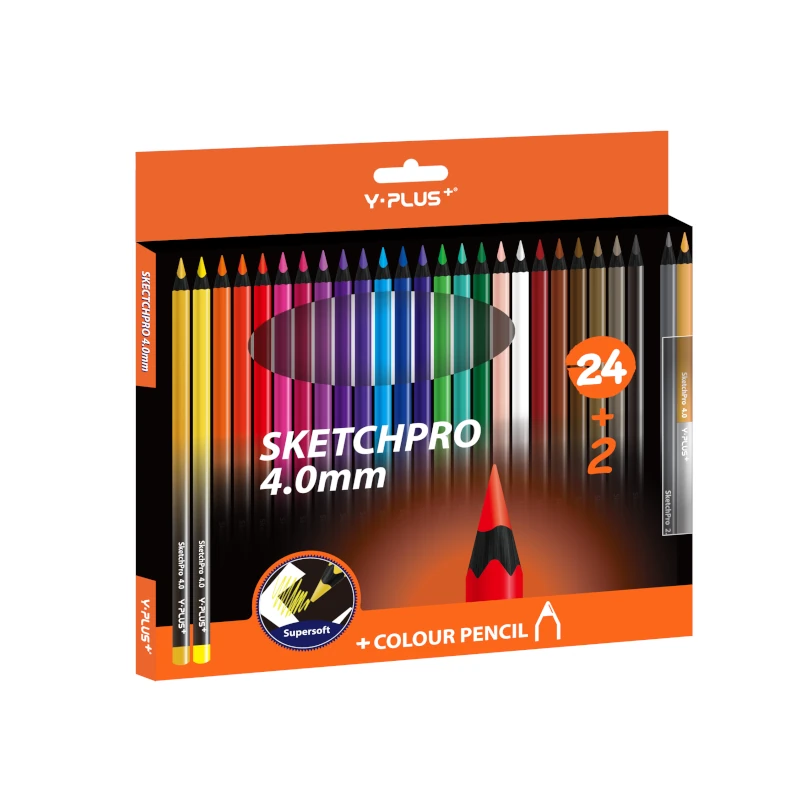 Lapiz Color Largo 24 Colores+2 Y-Plus Scketchpro 4.0