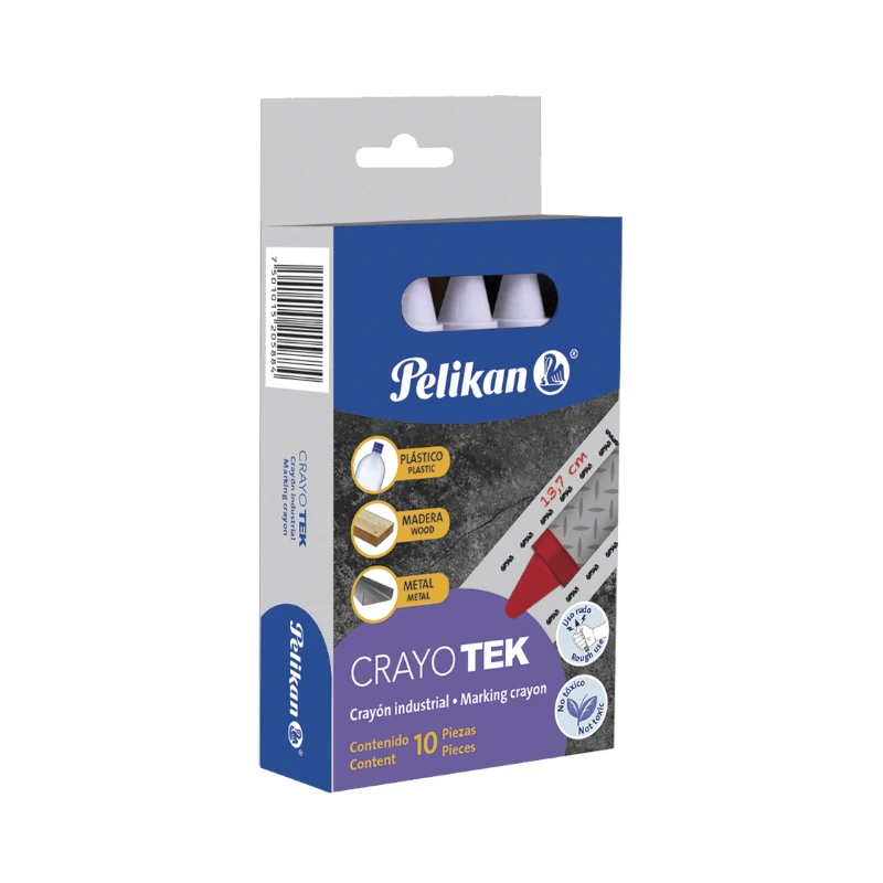 Crayon Blanco Industrial Paquete10 Jumbo Pelikan