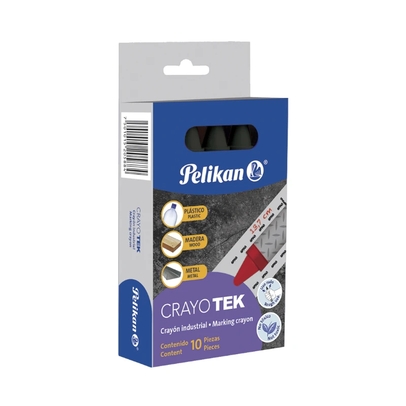 Crayon Negro Industrial Paquete10 Jumbo Pelikan