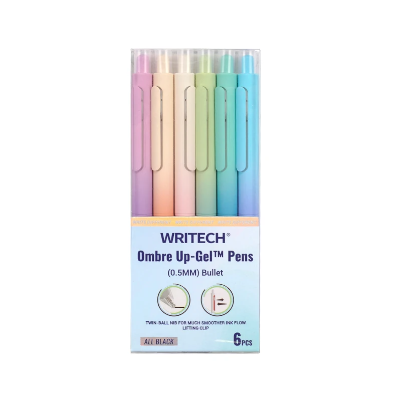 Boligrafo Writech Paquete6 0.5Mm Retractil Surtido Gel Aurora