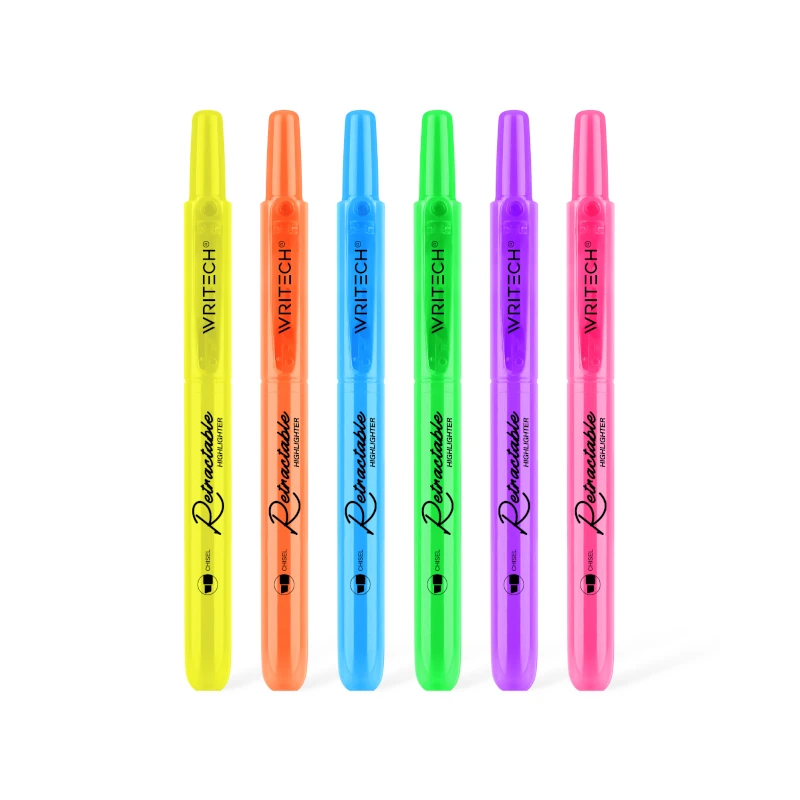 Resaltador Writech Paquete6 Retractil Surt