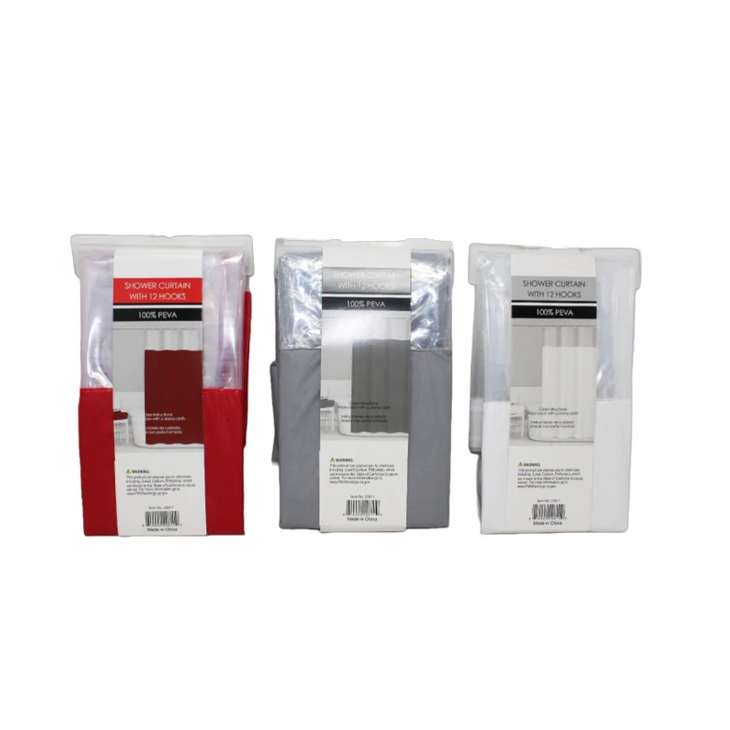 Cortina Para Baño Parte Superior Transparente Colores Surtidos 70X72