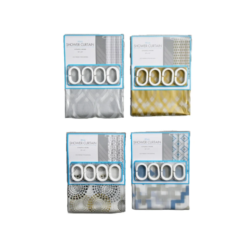 Cortina Para Baño 70X72  Con Gancho Surt