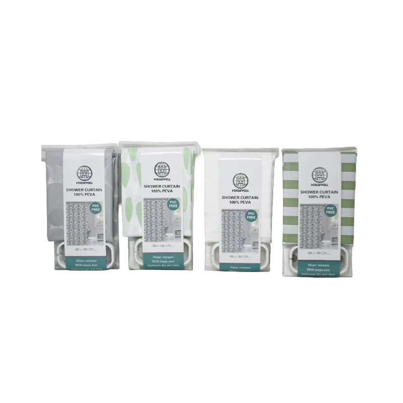 Cortina Para Baño Estampada C/Gancho Colores Surtidos 71X71