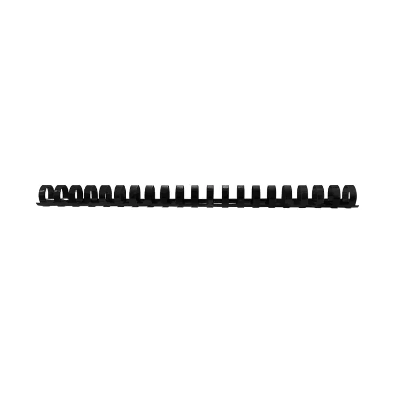Espiral Plastico 3/ 8  Tamaño CartaBolsa de 25 piezas Redondo Negro Basic For Binding
