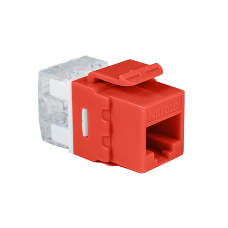 Modulo Jack Rj45 Cat6 Nitrotel Rojo