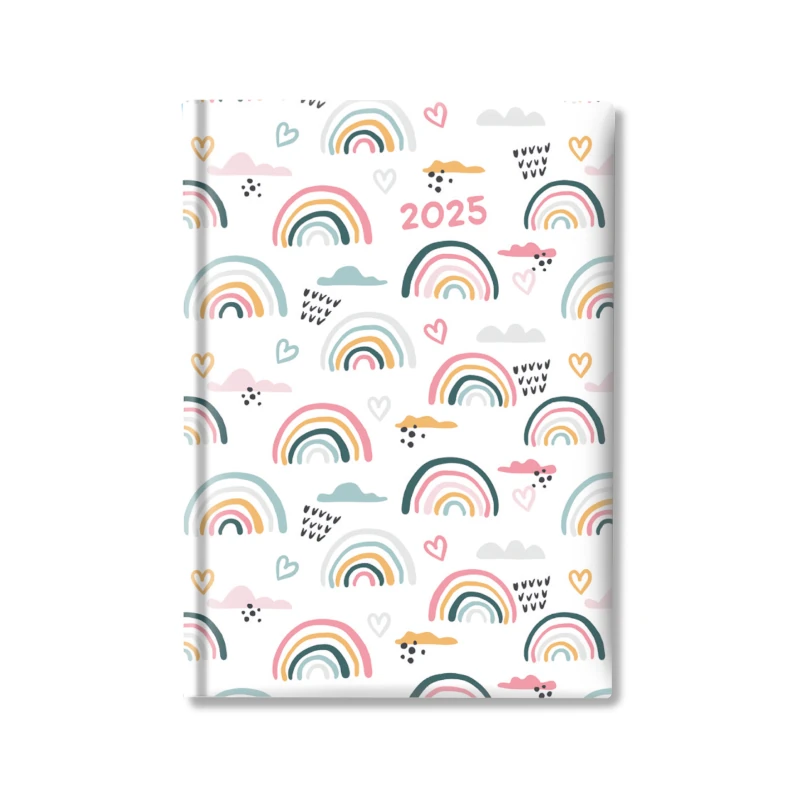 Agenda Diaria 2025 Ferrini Con Diseño Rainbow