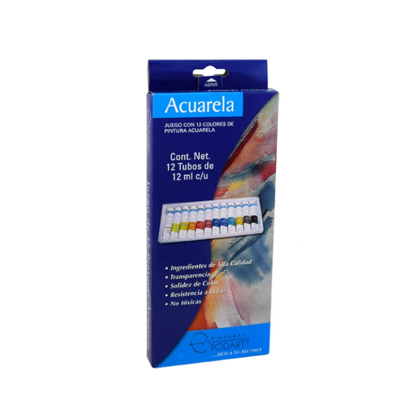 Pintura Acuarela 12 Tubos 12Ml Rodart