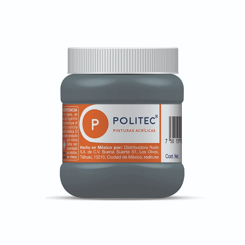 Pintura Acrilica 250Ml Gris Politec