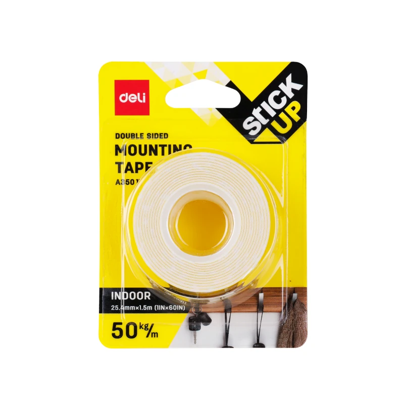 Tape Doble Cara Deli 25.4Mmx1.5M Mounting
