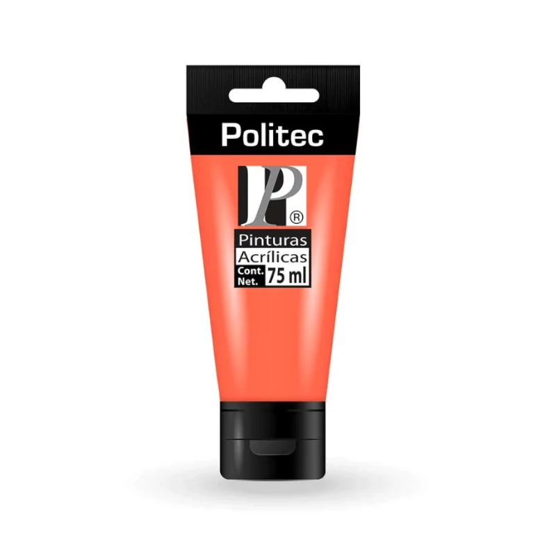 Pintura Acrilica 75Ml Naranja Politec