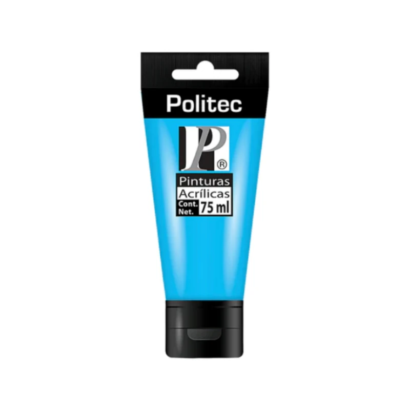 Pintura Acrilica 75Ml Azul Celeste Politec