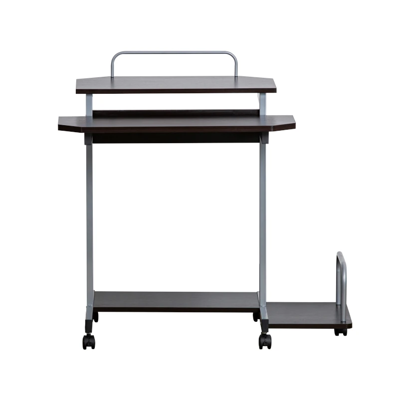 Escritorio Negro Con Porta Cpu/Teclado Ferrini 86X61X83Cm