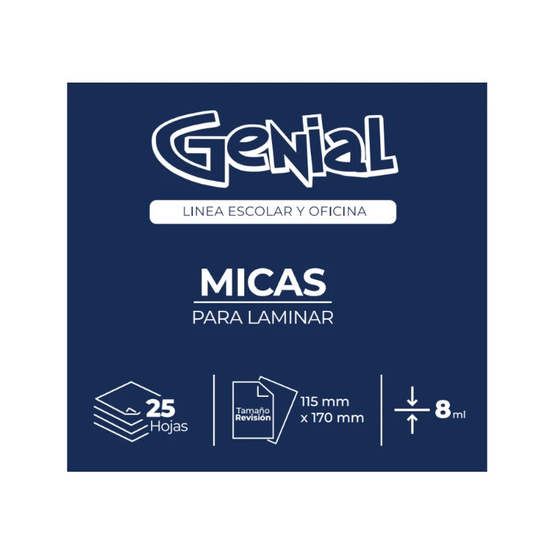 Lamina Revision 8Ml Paquete25 Genial