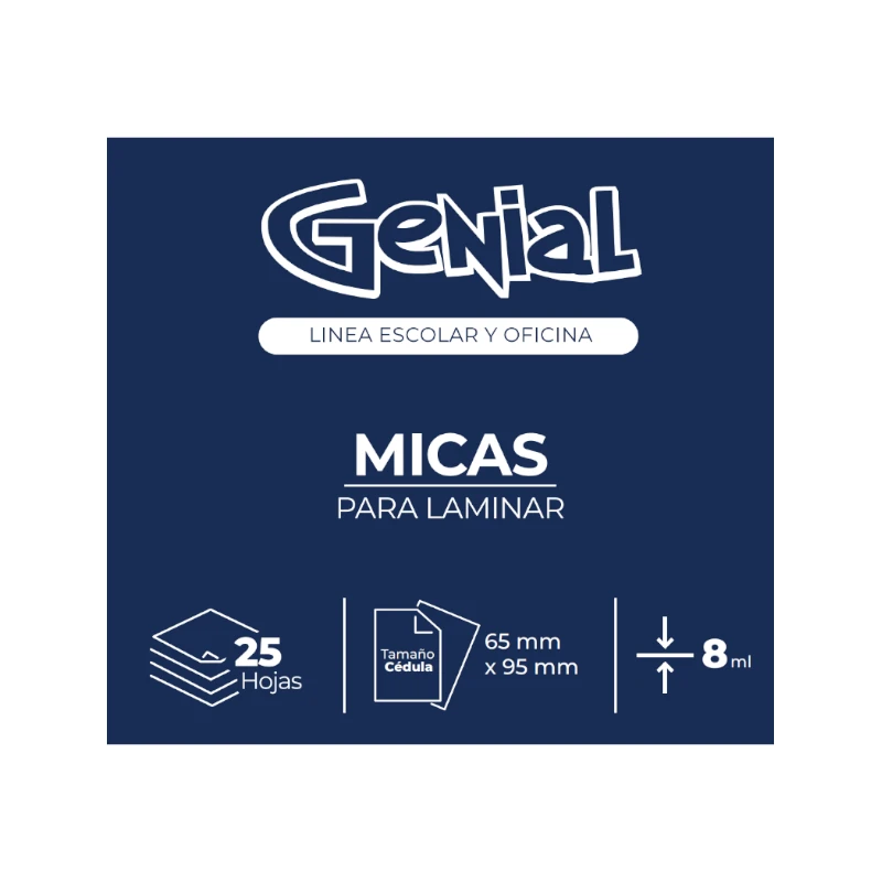 Lamina Cedula 8Ml Paquete25 Genial