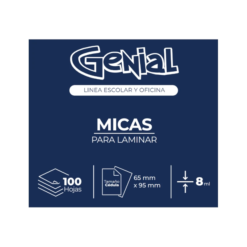 Lamina Cedula 8Ml Paquete100 Genial