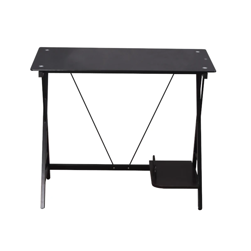 Escritorio Negro Con Porta Cpu Ferrini 90X54X73Cm