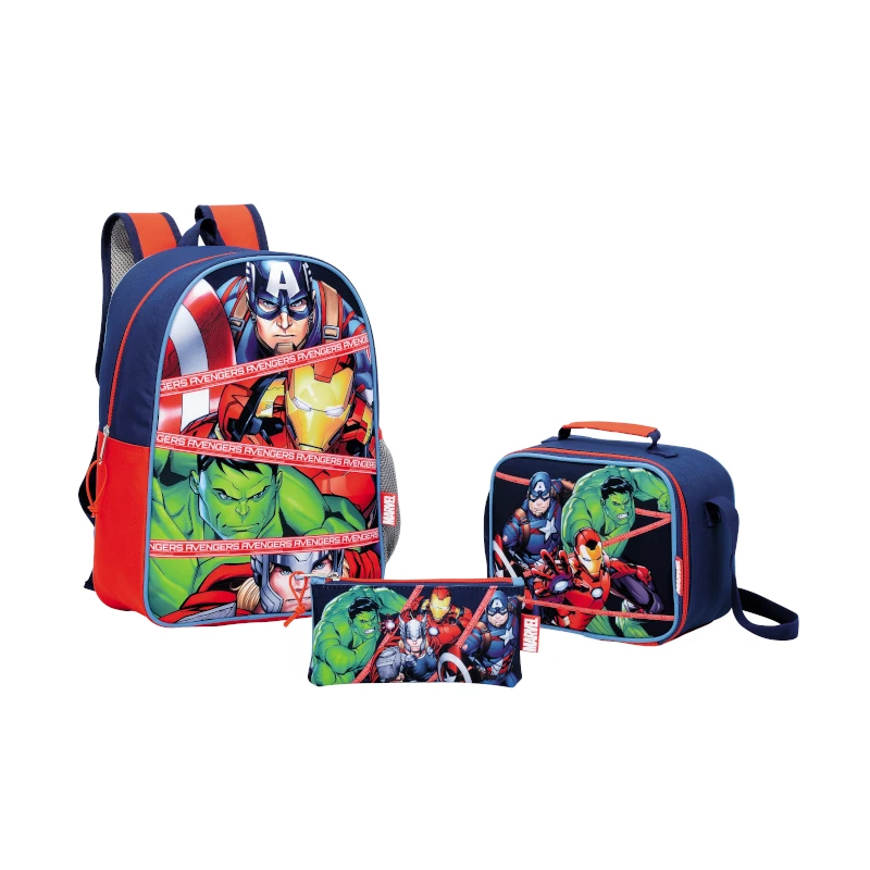 Mochila Avengers Lonchera Y Lapicero