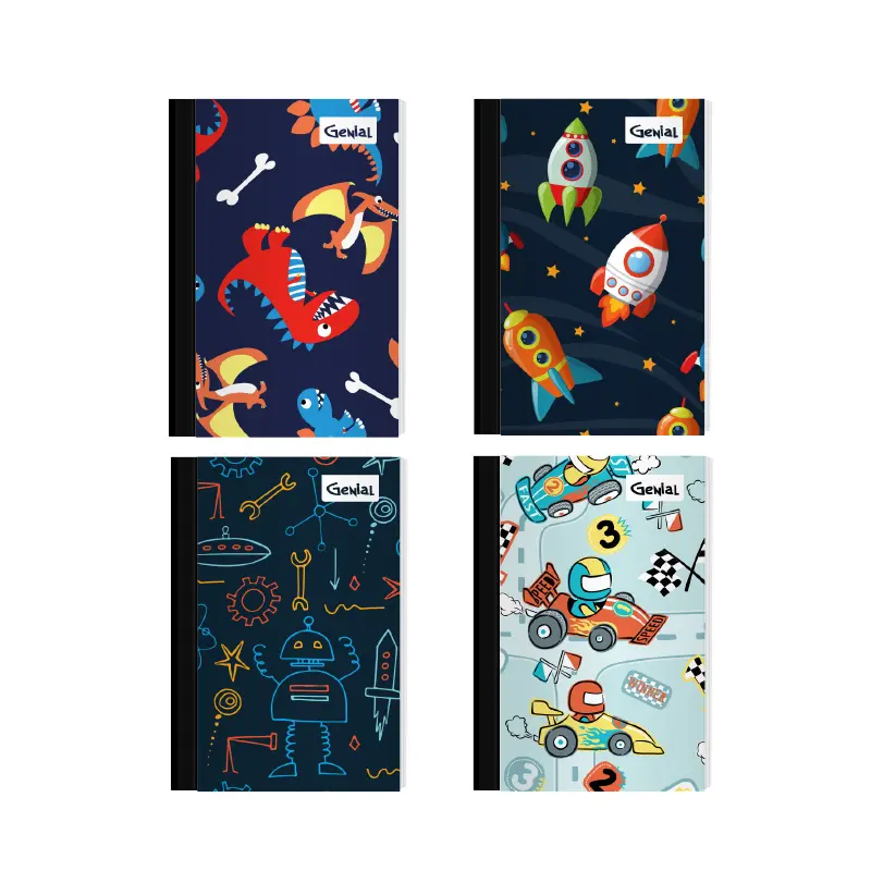 Cuaderno Cosido Corto 200 Paginas Doble Linea Genial Surtidoido