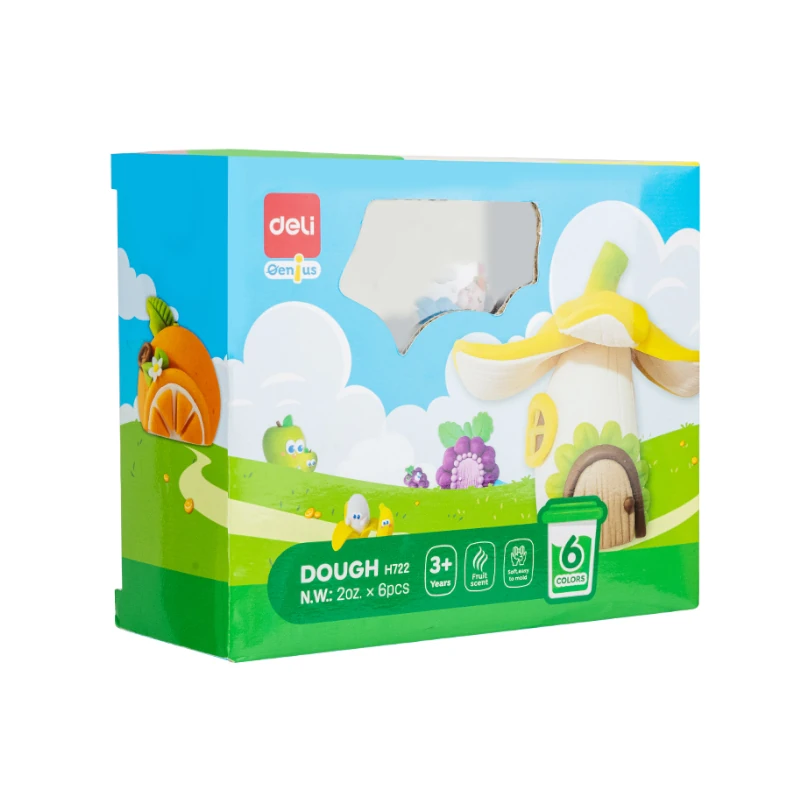 Masa Para Moldear 6 Colores Deli 2Onzas 3Y+