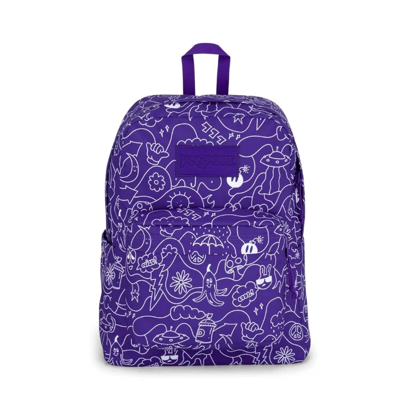 Mochila Jansport Superbreak Plus Dub Doodle Purple