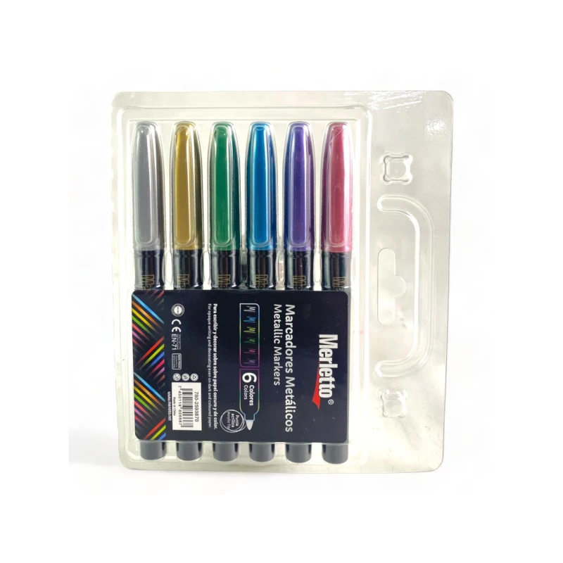 Marcador Esc Pqt6 Merletto Metalico