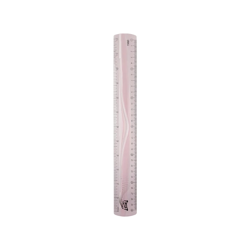 Regla Plastica 30Cm Flexible Deli Surtido (Azul/Rosa)