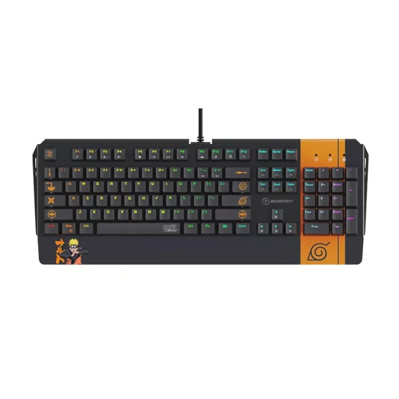 Teclado Checkpoint Gaming Naruto Leaf Ninja Usb Neg-Nara Rgb Full Kx-500 Mecanico