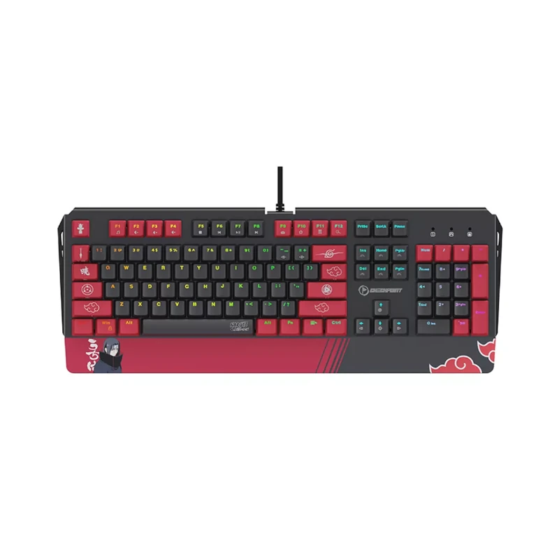 Teclado Checkpoint Gaming Naruto Akatzuki Usb Neg-Roj Rgb Full Kx-500 Mecanico