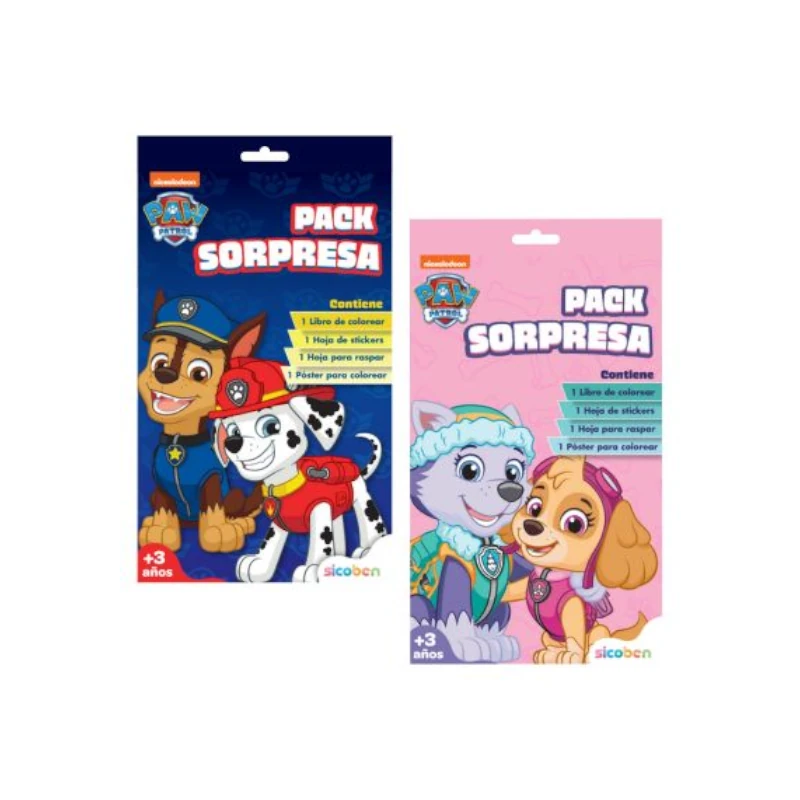Libro De Actividades Con Un Juego De Scratch Paw Patrol + Stickers Y Colores Surtido