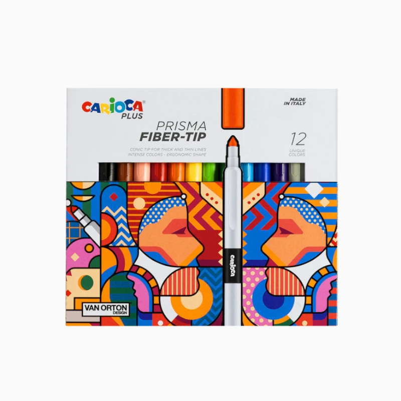 Marcador Escolar 12 Colores Plus Prisma Carioca