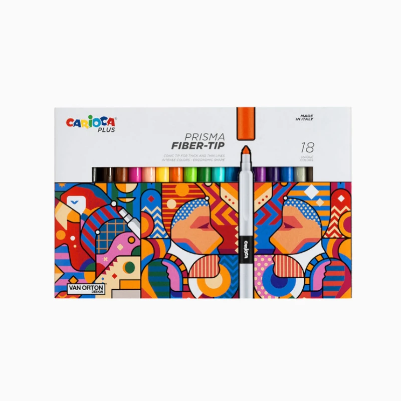 Marcador Escolar 18 Colores Plus Prisma Carioca