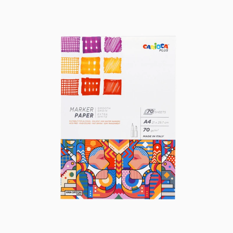 Block Marcador A4 70Gr 70Hjs Vertical Carioca Plus Marker