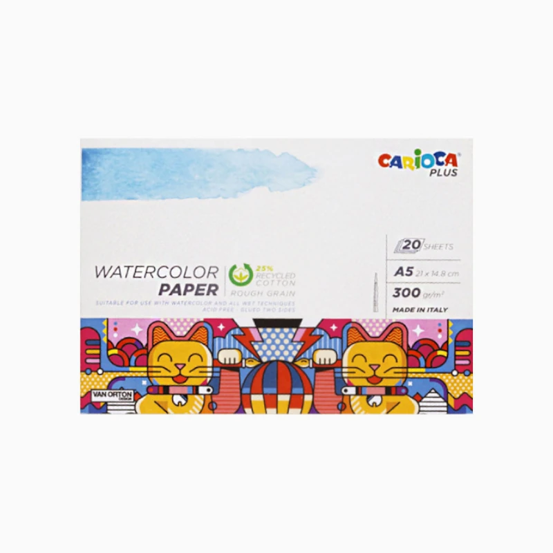 Block Acuarela A5 300Gr 20Hjs Horizontal Carioca Plus