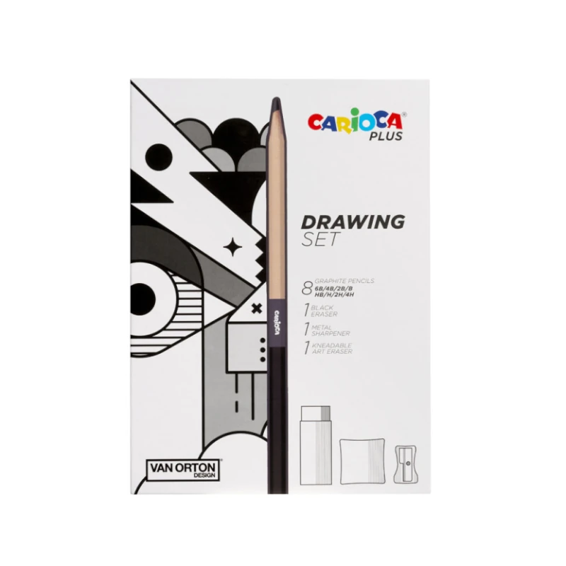 Lapiz Grafito Set Dibujo Tecnico Paquete11 Carioca