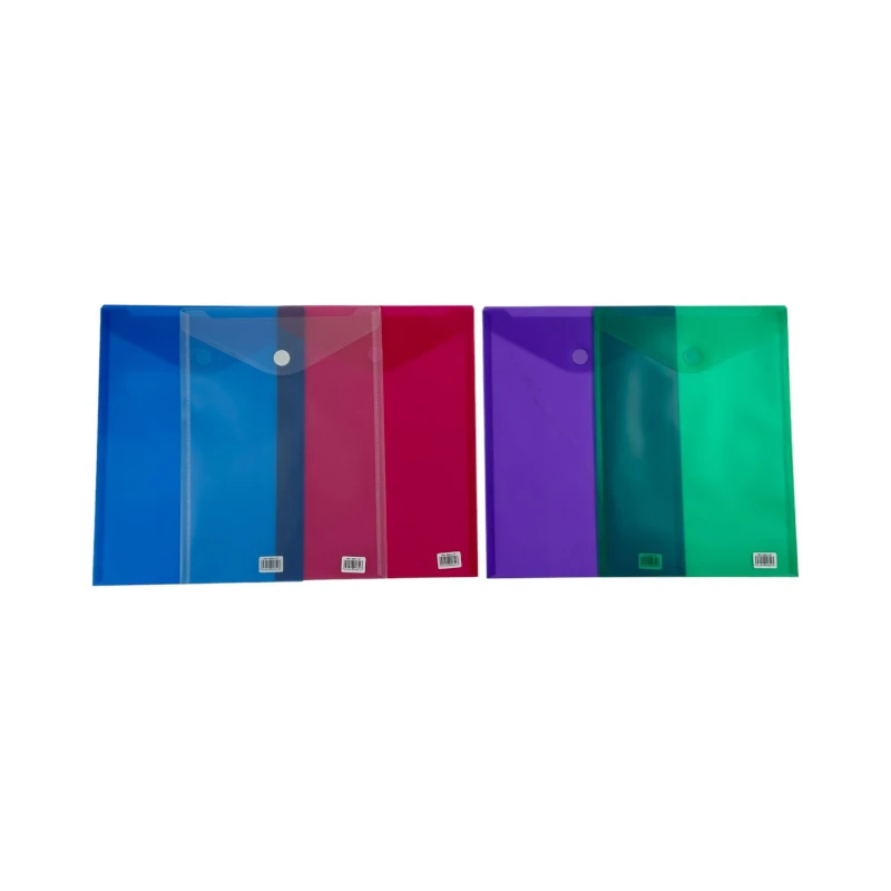 Sobre Plastico Tamaño Oficio Merletto Con Broche Vertical Surtido