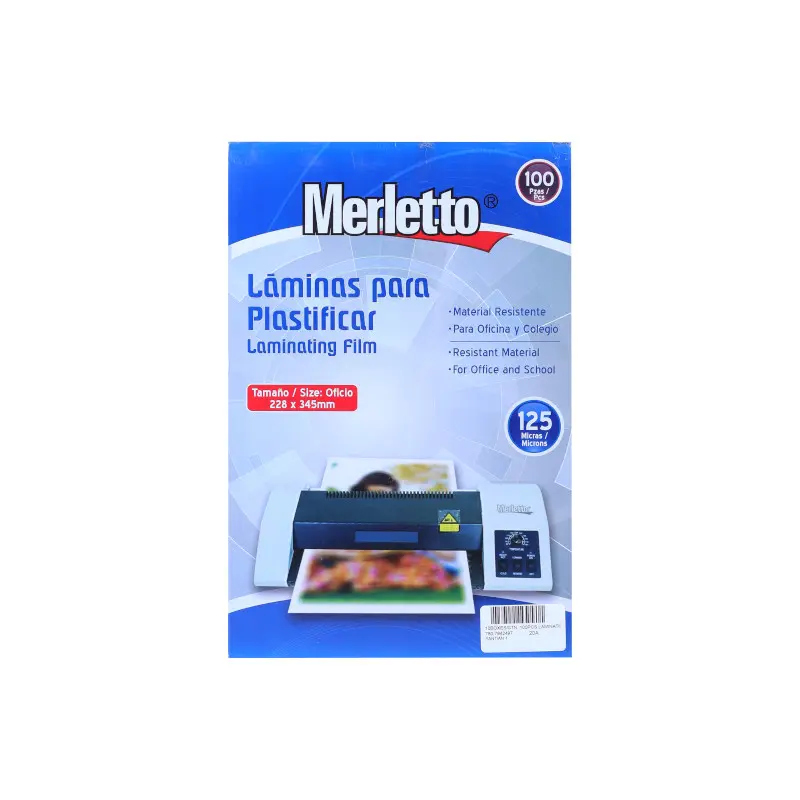 Lamina Tamaño Oficio 5ml Paquete100 Merletto