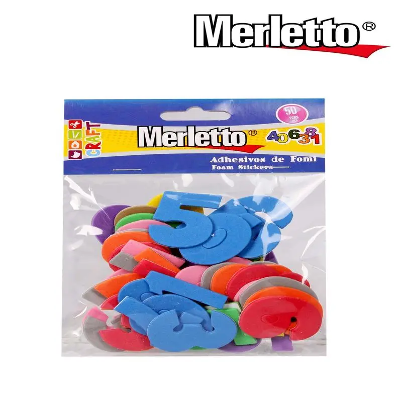 Foamy Adhesivo Paquete 50 Numeros Merletto