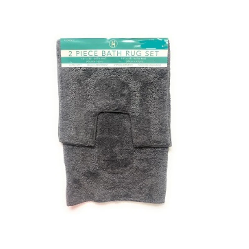 Alfombra Para Baño Paquete2 Florence Gris