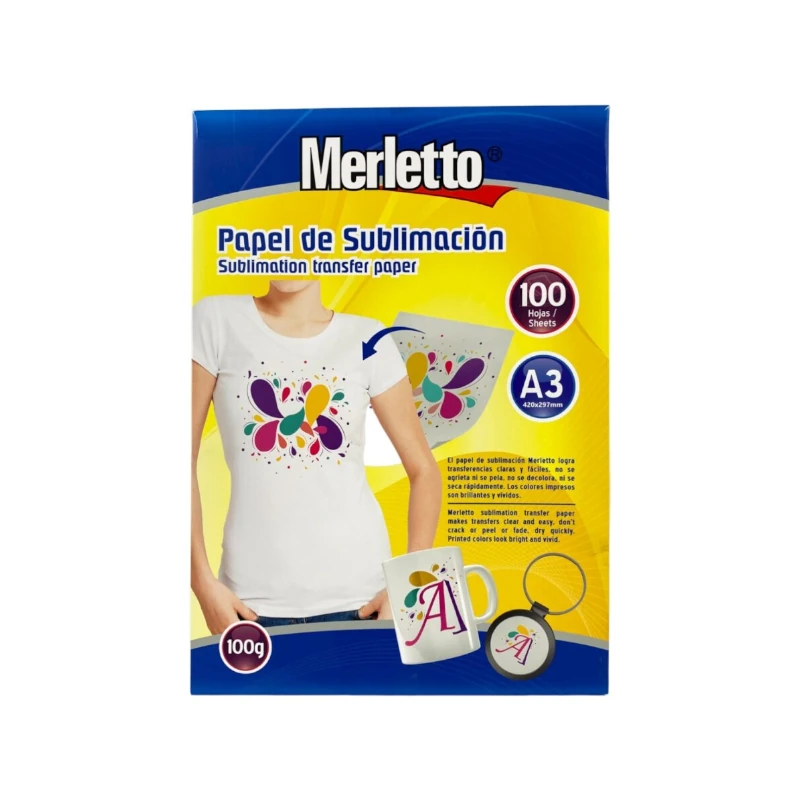 Papel A3 Para Sublimar 100 Hjs 100Gr