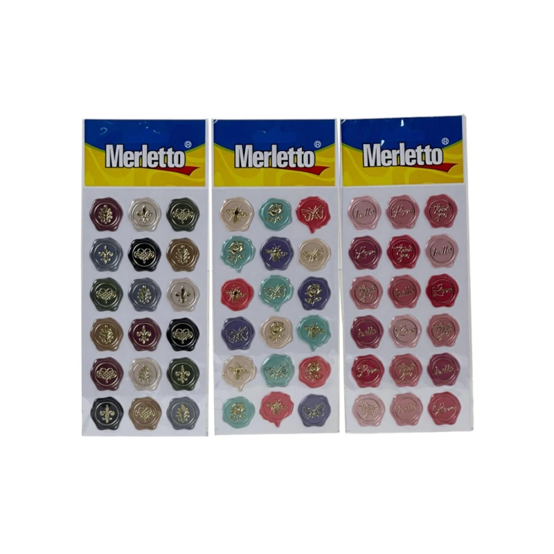 Calcomania Merletto Estampilla Metalica