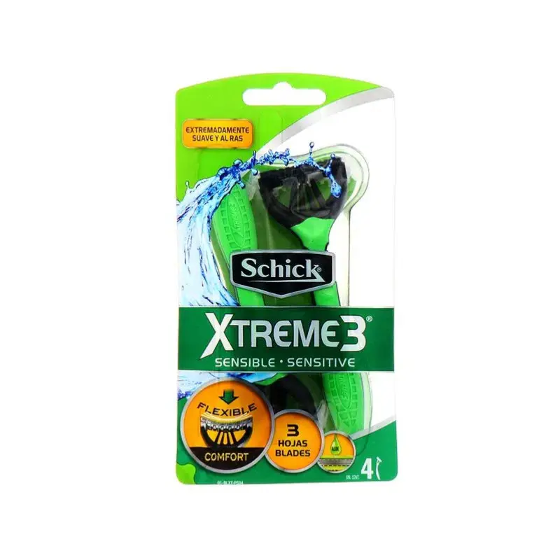 Prestobarba Schick X3 Pqt4 3hjs Verde Fx