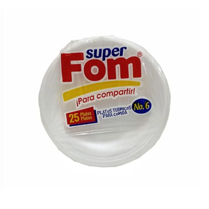 Plato #6 Super Fom Seco Pqt25